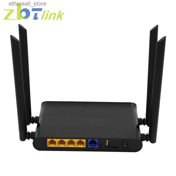 Roteadores Zbtlink Home Dual Band 1200Mbps Wireless Wifi Router 5Ghz Openwrt 800MHz Gigabit LAN Alto ganho 4 * 5dbi Antena Suporte 64 Usuário Q231114