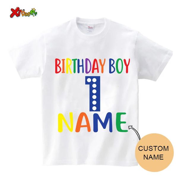 Roupas combinando para a família Meninos Roupas combinando para a família Festa de aniversário Conjunto de roupas para a família Camisetas Aniversário Menino Crianças Nome personalizado Camiseta para festa de menino 231113