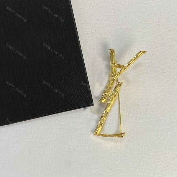Роскошные бамбуковые броши Deisgner Crocodile текстурированные броши Y Fashion Men Women Pins Brand Gold Pin Press Prints For Lady Design Jewelry