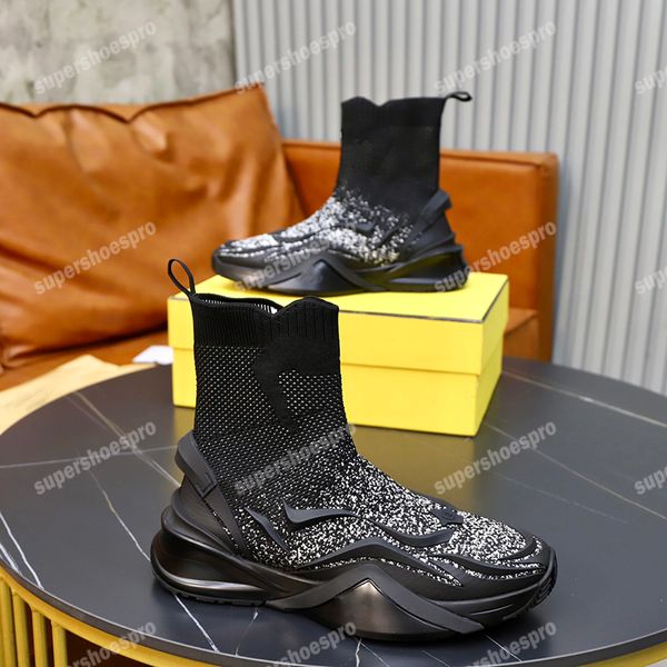 Мужские носки для обуви дизайнерские кроссовки модные кроссовки мужские носки для ботинок в воздуха сетчатых сетчатых кружевных высококачественных вышив