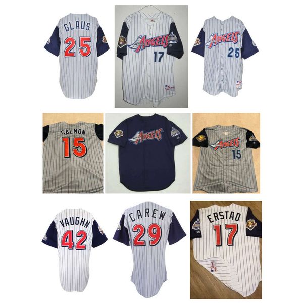 SL 2001 Anjos Tim Salmon Jersey Anaheim Mike Trout Garrett Anderson Troy Glaus Eddie Murray Bengie Molina Rod Carew Ohtani 100