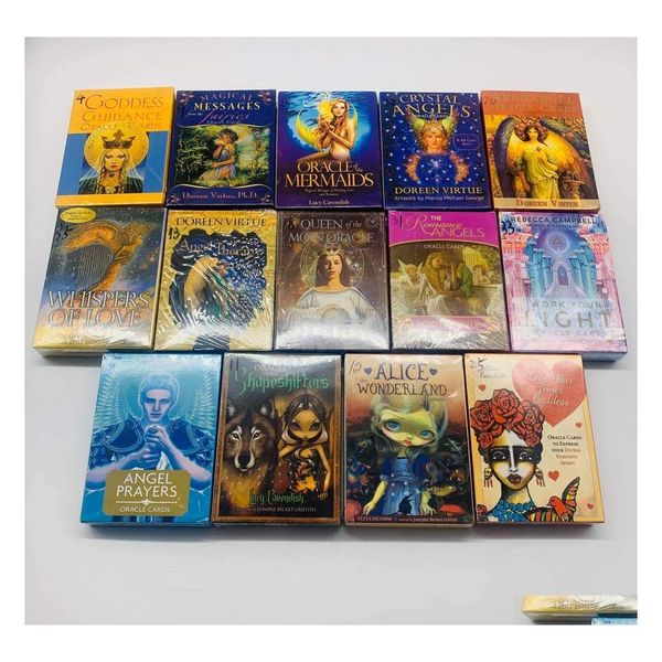 Cartões de felicitações Jogos personalizados por atacado Printing Tarot Card Deck de alta qualidade Oracle Playing China Factory fez entrega de drop home gar dhdpr