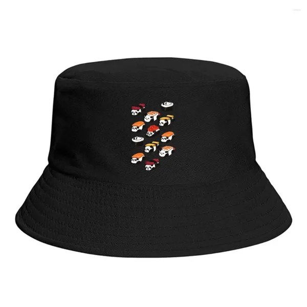 Berretti SUSHI Cappelli da pescatore Boy Girl Creative Panda Summer Bucket Hat Outdoor Caps Drop