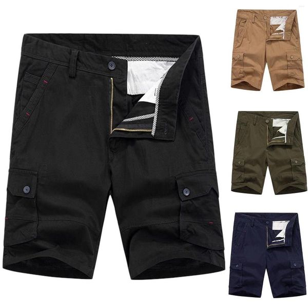 Herren Jeans Herren Twill Denim Reißverschluss Lässige Chino Cargo Shorts Hose mit Tasche Boy 9