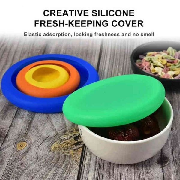 4pcs/Definir silicone criativo Fresco de manutenção doméstica Frutas e frutas e vegetais podem ser esticados e selados