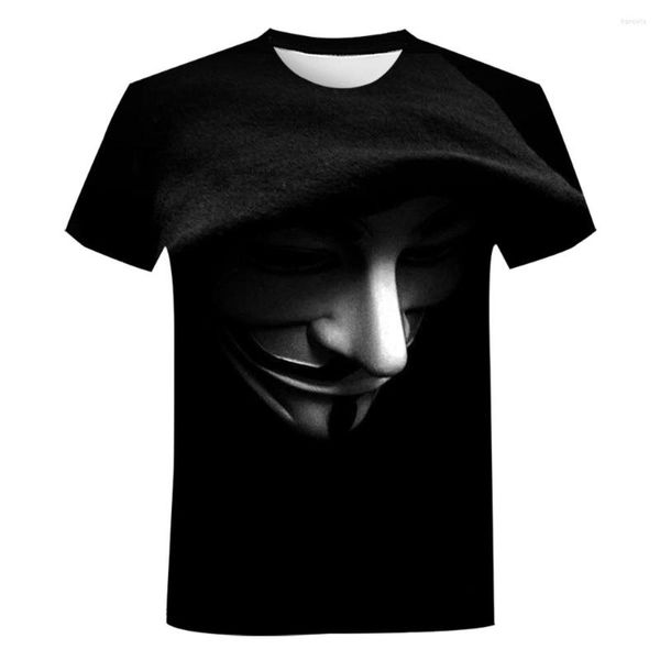 T-shirt da uomo V For Vendetta T-shirt Movie Stampa 3D Streetwear Donna Uomo Casual O-Collo Camicia oversize Harajuku T-shirt per bambini Top Abbigliamento