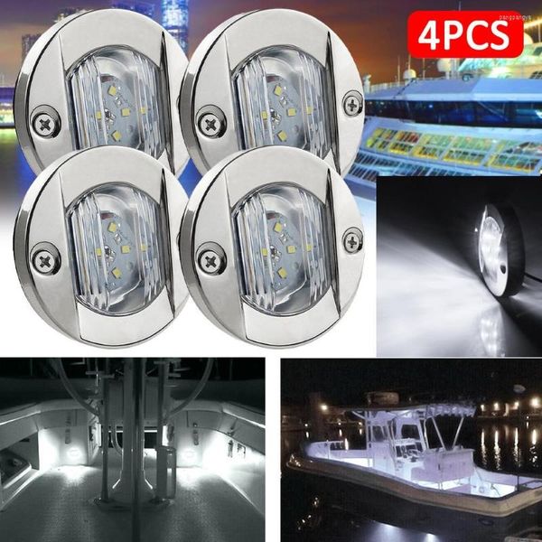 All Terrain Wheels DC 12V wasserdichter Bootsspiegel LED-Heckleuchte rund kaltweiß Rücklicht Yachtzubehör Blau / Weiß / Bernstein