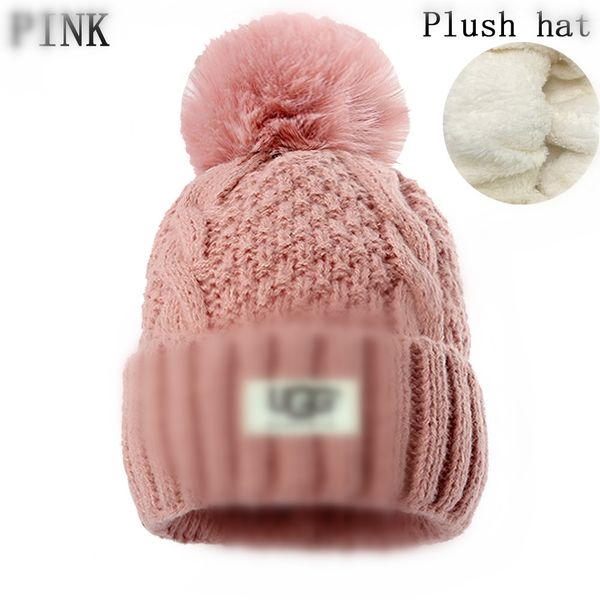 Купольные шапочки в горячем стиле с комочками волос Skullies, зимняя уличная комплектная шапка, теплая шапка
