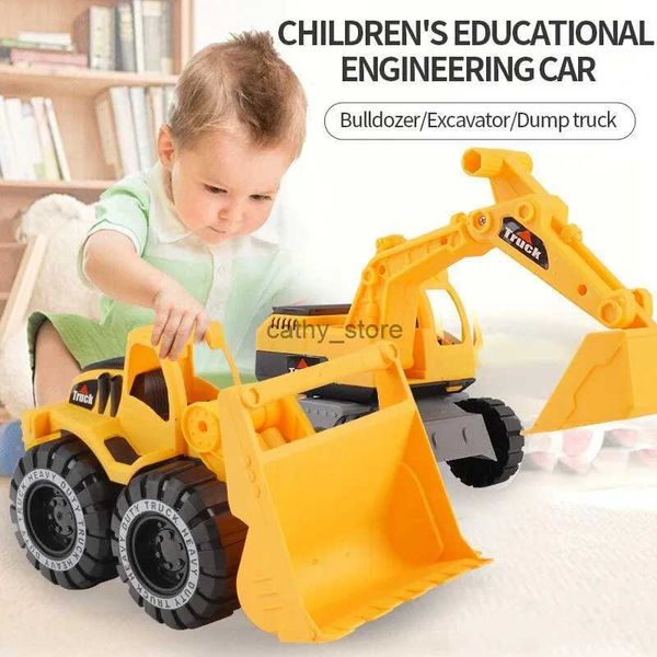 Diecast Modelo Carros Escavadeira Caminhão Basculante Modelo Brinquedo Conjunto de Veículos de Engenharia. Frota de Construção Criança Educação Infantil Veículos de Construção BrinquedosL231114