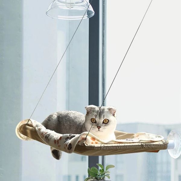 Outros suprimentos de gatos pendurados na cama de pet hammock s house house gatinho quadro de escalada moldura ensolarada sede ninho rolando acessórios de 20 kg 230414