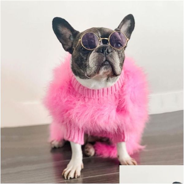 Abbigliamento per cani Abbigliamento per cani Colorf Abbigliamento per cuccioli Designer Piccolo gatto Maglione di lusso Schnauzer Yorkie Poodle Cappotto di pelliccia 220909 Consegna di goccia H Dhiva