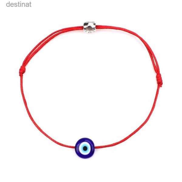 Braccialetti con perline turchi portafortuna per l'occhio diabolico per le donne 6 colori fatti a mano con corda intrecciata gioielli fortunati braccialetto rosso femminileL24213