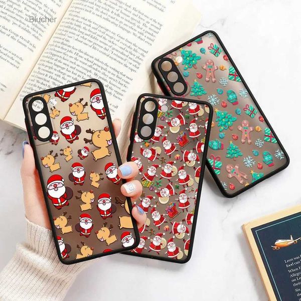 Custodie per cellulari Buon Natale Regali di Babbo Natale Matte Coque per Samsung S23 Ultra Custodia Galaxy S20 S21 FE S22 Ultra 5G S23FE S10 S9 Plus CoversL2402