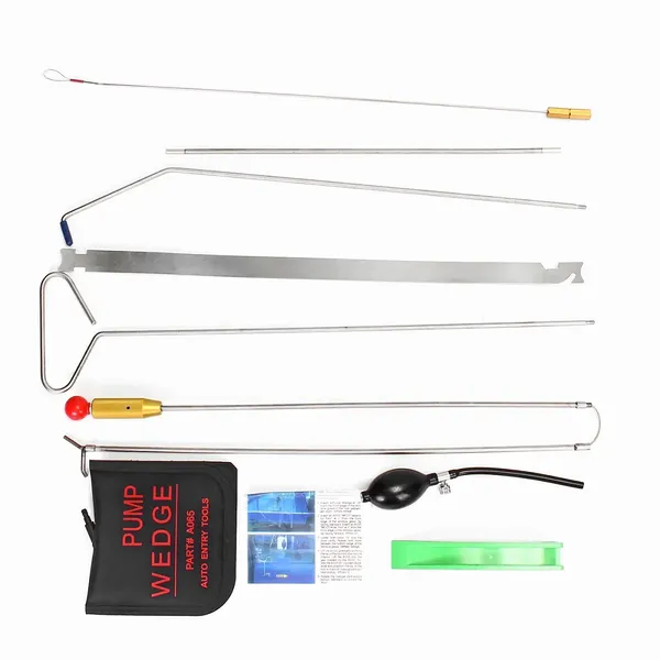 Auto-Lock-Picking-Set, 9-teilig, universeller Autotürschlüssel, verlorener Schlüssel, Notöffnung, Entriegelungswerkzeug, Sicherheitsschloss, Luftpumpe