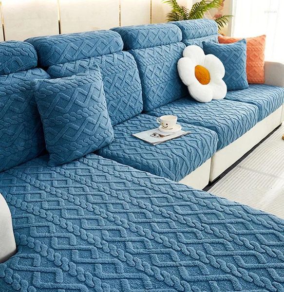Coprisedia Copridivano universale resistente all'usura Sedile modulare elastico Cuscino a forma di L Chaise Lounge Protezione per divano elasticizzato