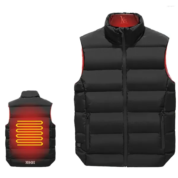 Giacche da caccia Gilet invernale autoriscaldante da uomo Colletto rialzato Riscaldamento USB elettrico Sicuro Intelligente Temperatura costante Calore