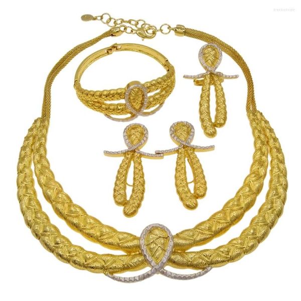 Brincos de colar para mulheres moda de moda italiana projeta anéis requintados jóias de festas de tendência