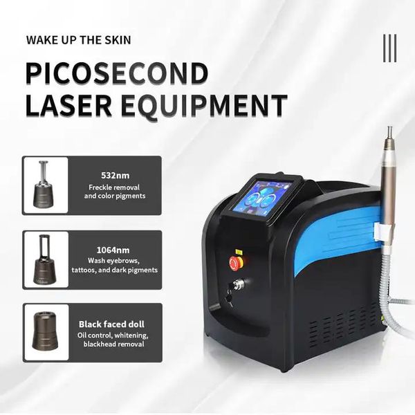 Remoção de tatuagem a laser de picossegundo mais vendida, 1064nm 755nm 532nm, peeling de carbono, equipamento de beleza, remoção de tatuagem, máquina a laser