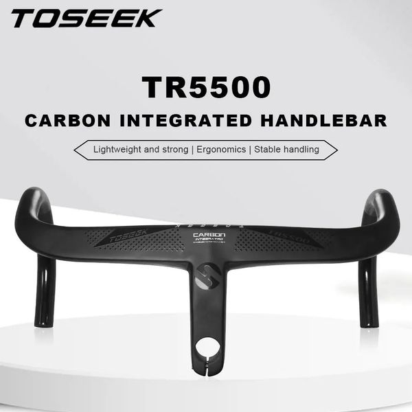 Компоненты велосипедного руля TOSEEK TR5500 Road Полностью карбоновый вынос Встроенный велосипедный руль Сверхлегкий 28,6 мм Велосипедные детали Аксессуары 231115