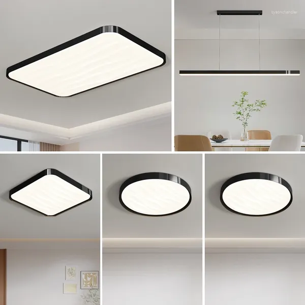 Lustres modernos ultra-finos que protegem os olhos para sala de estar LED simples espectro completo lâmpada de quarto combinação de pacote de casa inteira