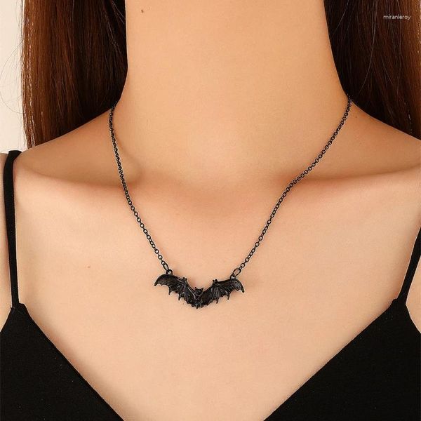 Choker Cross Border Halloween in Europa und Amerika Dark Gothic Fledermauskragen Kette Unisex Punk Hip Hop Halskette Modeschmuck