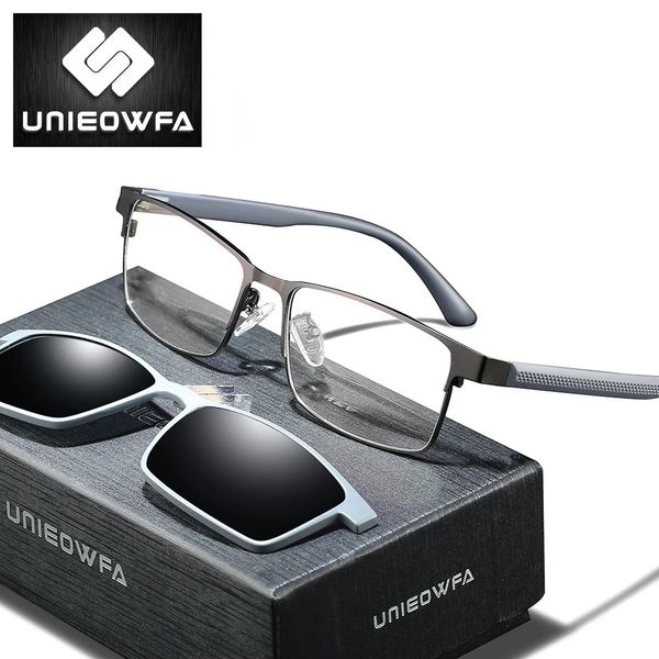 Sonnenbrillen Optische Brillen Herren Multifokal Progressiv Brillen Herren Bifokal Myopie Polarisiert Magnet Clip Sonnenbrille Herren Klar 231114