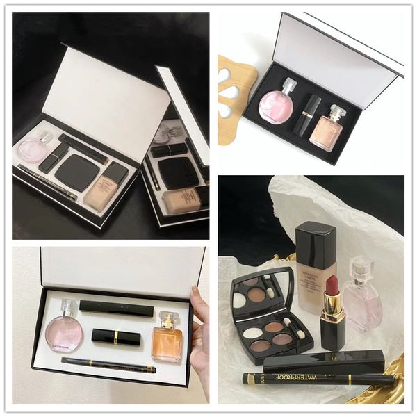 Set di trucco di alta marca collezione rossetto opaco profumo da 15 ml Kit cosmetico 3/5/6 in 1 con confezione regalo per donna regali per donna profumi consegna veloce