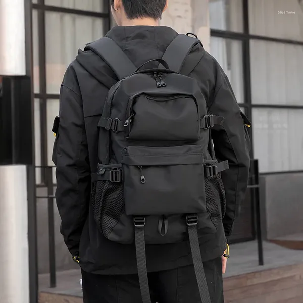 Rucksack Japanisch Multifunktional Trendig Unisex Große Kapazität Reise Student Praktisch Freizeit Schwarz