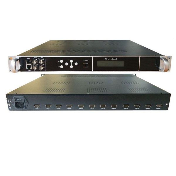 Бесплатная доставка 12-канальный кодер высокой четкости HD-MI в IP ASI отель IPTV телевизионная система интерфейсное оборудование сеть прямой кодер Ukubr