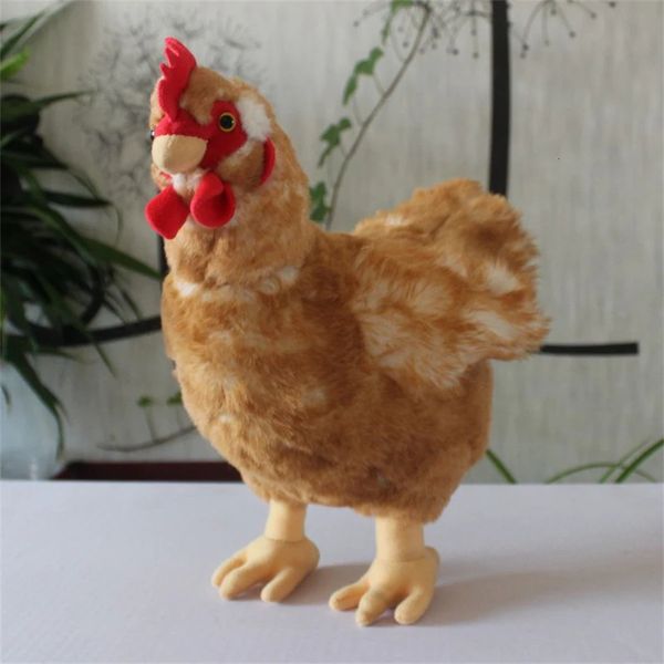 Bonecas de pelúcia galinha anime bonito galo plushie galo brinquedos de pelúcia lifelike animais simulação boneca de pelúcia presentes para crianças 231114