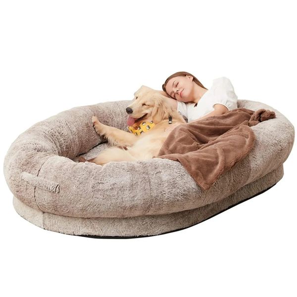 Canis canetas confortáveis e calmantes camas para cães cães filhote de cachorro labrador surpreendentemente gato marshmallow lavável pelúcia cama para animais de estimação 231114