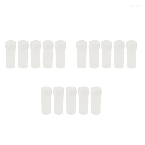 Garrafas de armazenamento 200X Frasco de amostra de plástico 5ml Tubo de ensaio Laboratório Pequeno frasco recipiente tampa