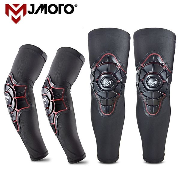 Cotovelo joelheiras proteção à prova de choque motocross mx mtb joelheiras bicicleta da sujeira fora de estrada motocicleta braço manga almofadas moto joelheiras cotovelo cinta S-XL 231114