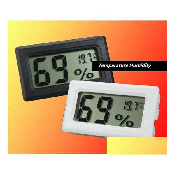 Strumenti di temperatura Commercio all'ingrosso Mini Digital Lcd Temperatura interna Misuratore di umidità Termometro Igrometro Indicatore di temperatura Hygrome Dhm98