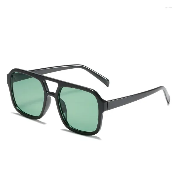 Солнцезащитные очки модные квадратные женские винтажные оправы женские солнцезащитные очки с двойным лучом океанский градиент ретро дизайнерские уличные Óculos MA963