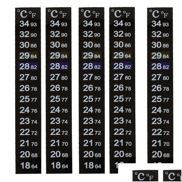 Instrumentos de temperatura Atacado Termômetro de aquário de cristal líquido com tira e adesivo de temperatura digital Brewcraft Dr Dhble