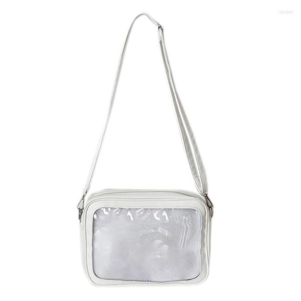 Akşam çantaları ita çanta omuz kadın pu harajuku japon şeffaf jk büyük kapasiteli kızlar tote crossbody Clear ITabag