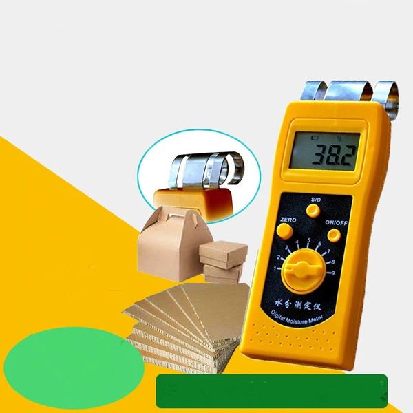 0% -50% Carton de papel Profissional Medidor de umidade Tester Analisador Medir conteúdo de umidade da indução de metal de papel DM200P