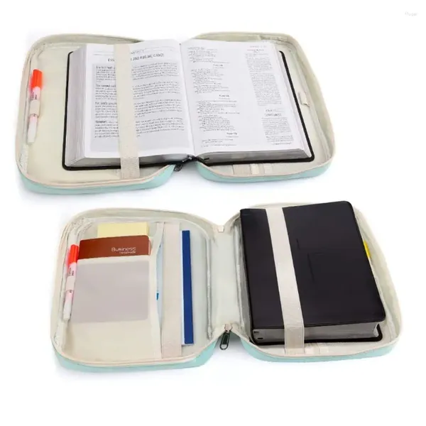 Borse portaoggetti Supporto per libri Tasca con cerniera Borsa protettiva multitasche Custodia per Bibbia Custodia per trasporto in chiesa per 1 pz