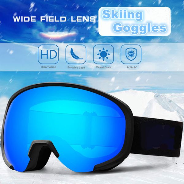 Inverno snowboard esqui óculos de sol uv400 anti-nevoeiro venda quente feminino óculos de esqui ao ar livre 018