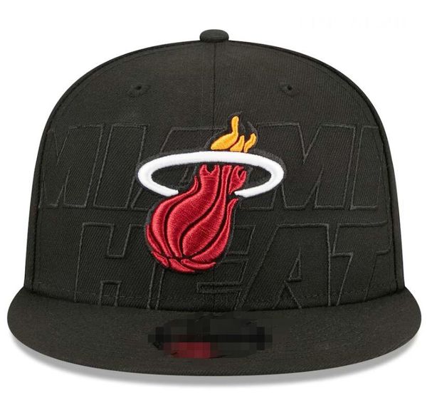 MiamiHeatBall Caps Casquette 2023-24 Moda Unissex Boné de Beisebol de Algodão Snapback Chapéu Homens Mulheres Chapéu de Sol Bordado Primavera Verão Cap Atacado A14