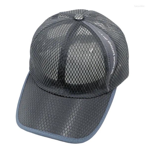 Ball Caps Sommer Sport Baseball Hut Männer Mesh Trucker Cap Frauen Laufen Schwarz Grau Weiß Schnell Trocknend