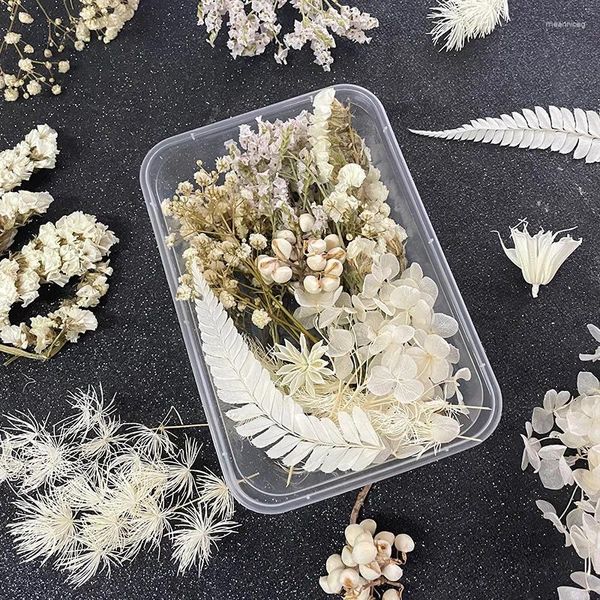 Dekorative Blumen, 1 Box, getrocknete Trockenpflanzen für Epoxidharz-Gussform, DIY-Kerze, Basteln, Schmuckherstellung, Zubehör, Hochzeitsdekoration