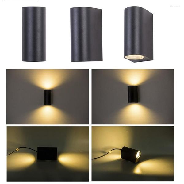 Lâmpadas de parede Led de alumínio LED externo IP65 Lâmpada impermeável para iluminação de jardim Lampgarden Bathroom Light Feltures
