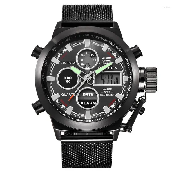 Orologi da polso 1 pz / lotto CURDDEN Marca 3003 Orologi per lo sport Moda digitale multifunzione Uomo Acciaio pieno Orologio a led Relógios Masculinos