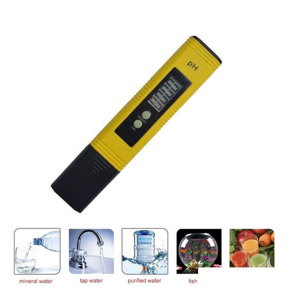 Misuratori PH All'ingrosso Più recente Protable Lcd Digital Ph Meter Penna del tester Acquario Piscina Acqua Vino Urina Ph-2 Drop Delivery Ufficio Scuola Dhe2Q