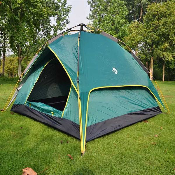 Tendas e abrigos JungKing Nova Tenda Automática para 3-4 Pessoas Tenda de Acampamento Fácil Configuração Instantânea Protab Mochila para Abrigo Solar Viajando Caminhadas Q231117