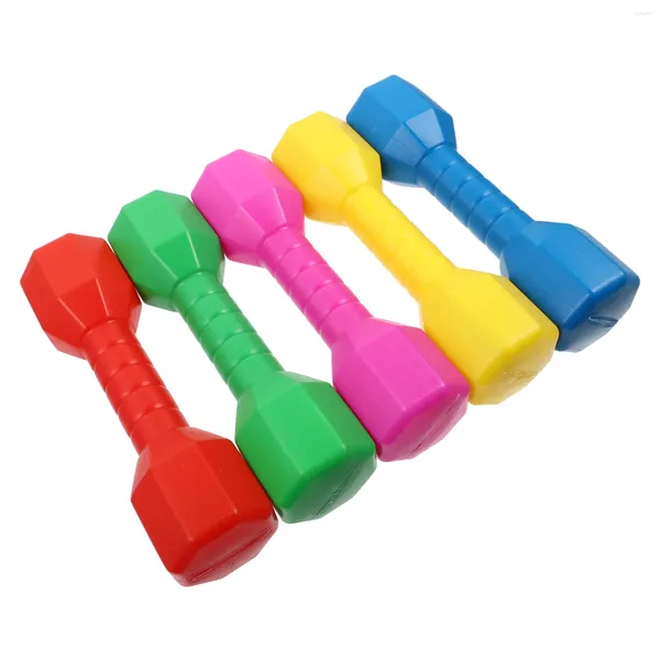 Halteres 5 PCS Criança Fitness Kids Equipamentos Brinquedo Crianças Domésticas Presentes de Ação de Graças Exercício de peso de plástico em casa