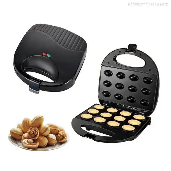 Fabricantes de pão Kbxstart Elétrica Walnut Bolo Waffle Maker com nozes 12 buracos cozinhar biscoitos de cozinha fazendo para negócios de cozimento