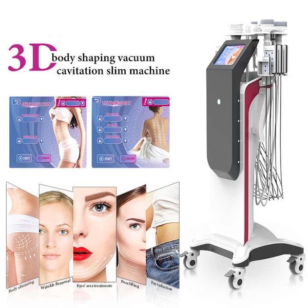 6 In 1 RF kavitasyon Ultrasonik Vakum RF Cilt Sıkma Zayıflama Makinesi Liposuction Kaldırma Sistemi 40K 80K Yağ DDS lenfatik drenajı azaltın